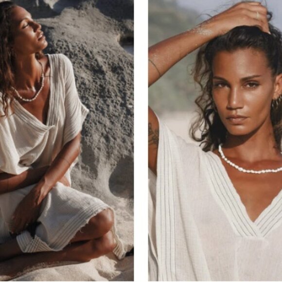 The Handloom Kaftan Kimono Flowy Breezy Summer to the Maxi Dress - Picture 3 of 10